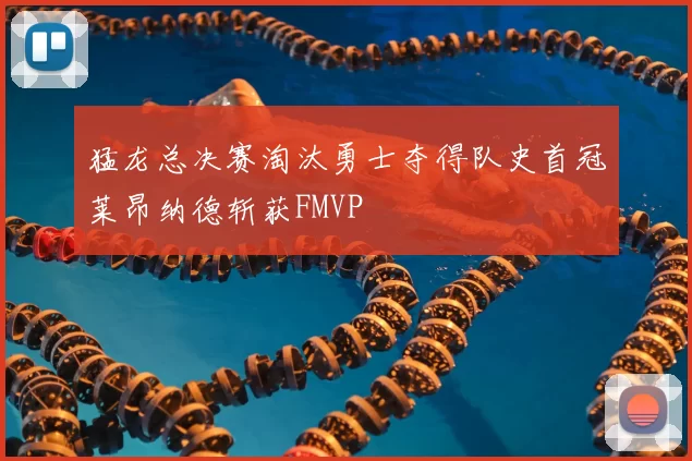 猛龙总决赛淘汰勇士夺得队史首冠莱昂纳德斩获FMVP