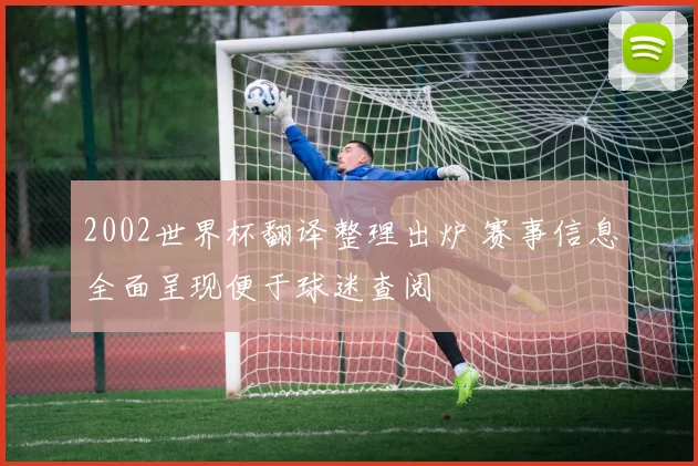 2002世界杯翻译整理出炉 赛事信息全面呈现便于球迷查阅